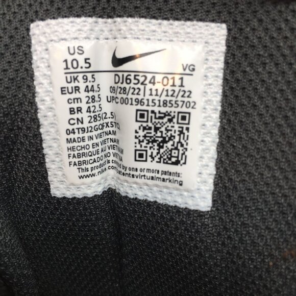 Nike Mens Alpha Huarache 4 Keystone Baseball Cleats DJ6524-011 Black Size 10.5 - Picture 14 of 14